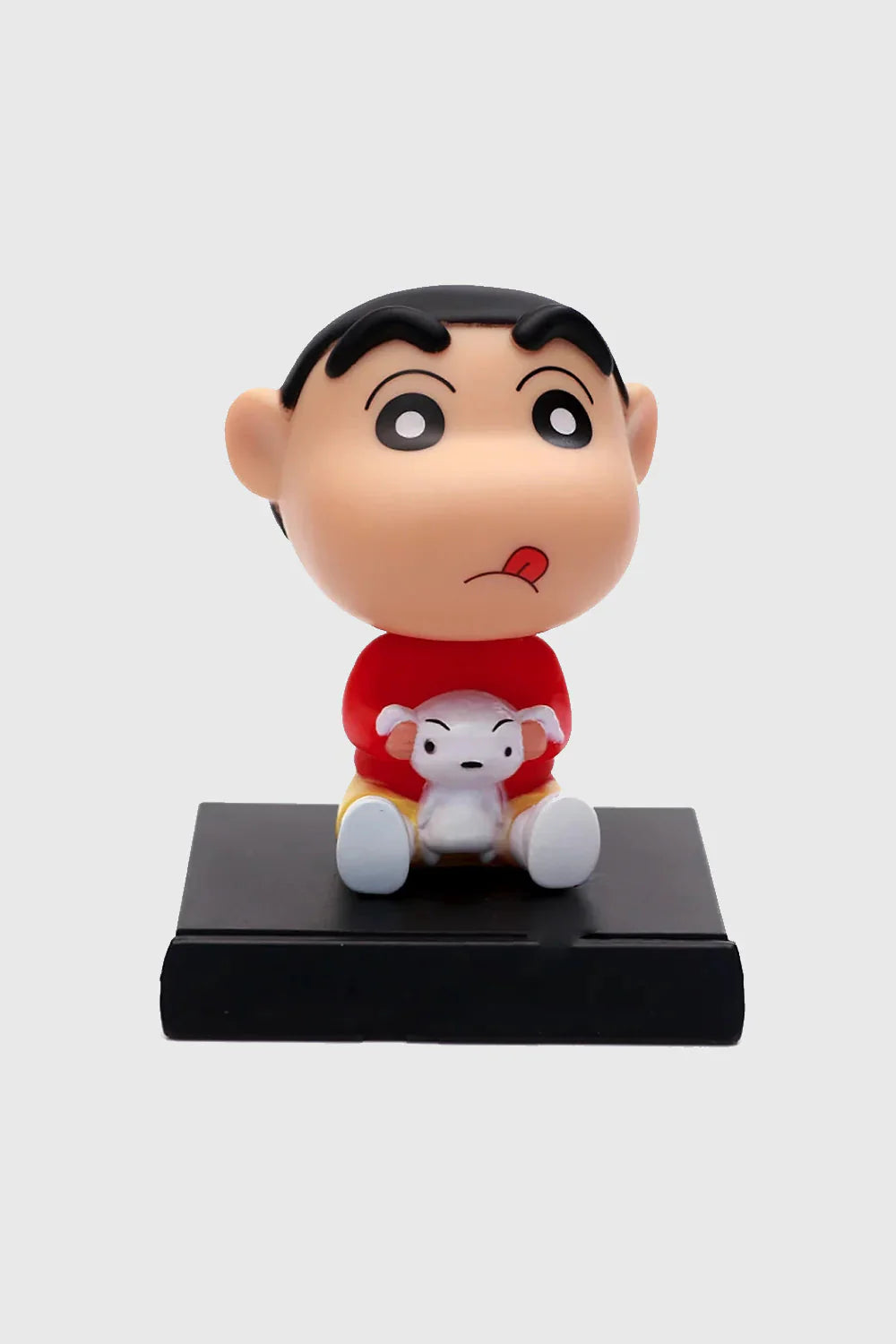 Shinchan Bobblehead with Shiro – Red T-Shirt Collectible (12 CM)