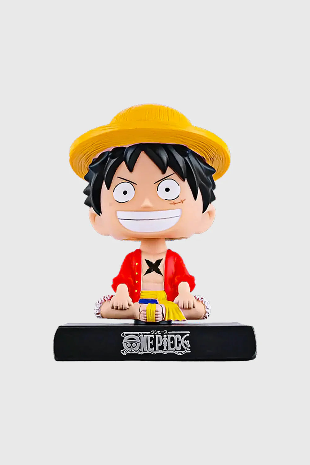 One Piece Monkey D. Luffy Mini Bobblehead – Chibi Anime Desk Toy (12 cm)